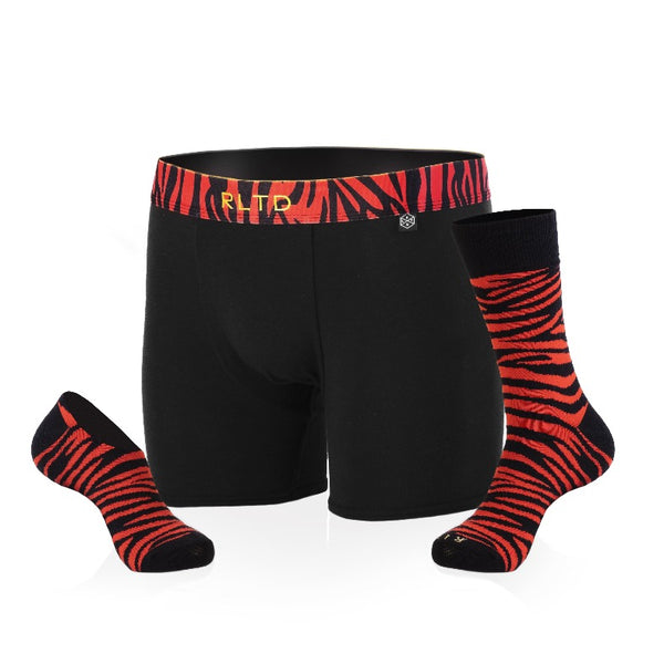 Zebra Loose Fit Cotton Men/ Women Boxer Briefs Matching Underwear