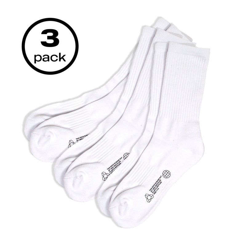 White Sustainable Socks 3-Pack