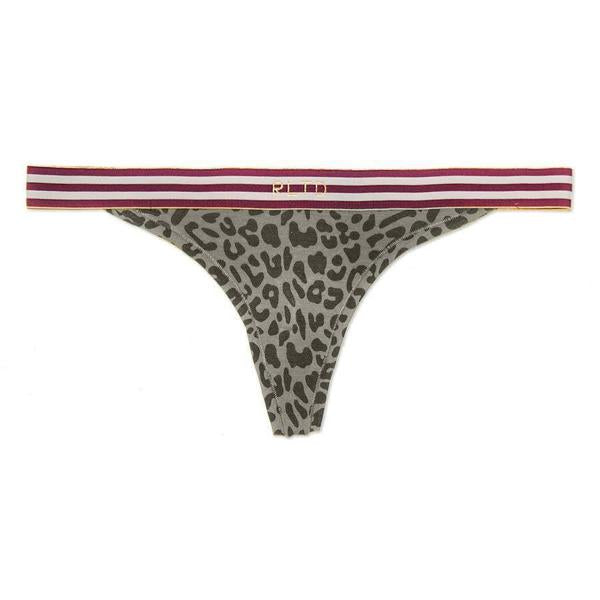 Printed stretch-jersey low-rise thong
